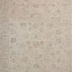 Traditional Turkish-style rectangular area rug in oatmeal and stone with pale blue, cream, and brown soft floral motifs