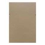 Back view of painting with two metal hanging hooks on plain brown backing board