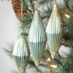 Product Image 2 for Alexis Teal Glass Drop Ornaments, Set of 3 from Sullivans