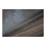 Close-up of canvas texture highlighting soft brush strokes in muted colors