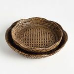 Product Image 6 for Burma Rattan Scalloped Trays, Set of 2 from Napa Home And Garden