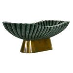 Product Image 2 for Oval Fluted Bowl Green Marble Bowl from Worlds Away