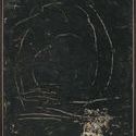Midnight II painting viewed straight on with Espresso Brown Float frame visible