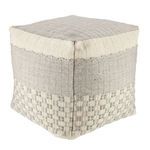 Product Image 3 for Seaton Indoor/ Outdoor Geometric Light Gray/ Cream Cube Pouf from Jaipur 