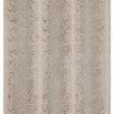 Rectangular modern rug with gray and brown spotted animal print pattern and subtle stripes