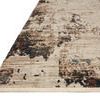 Angled side view highlighting rug’s low pile texture and finished edges