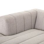Curved corner section of Langham sectional showcasing channeling design