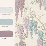Product Image 4 for Laura Ashley Wisteria Duck-Egg Garden Floral Wallpaper from Graham & Brown