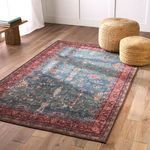 Product Image 7 for Yasha Floral Blue/ Red Rug from Jaipur 