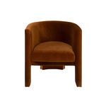 Product Image 2 for Lansky Three Leg Fully Upholstered Barrel Chair In Rust Velvet from Worlds Away