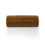 Back view displaying the concealed zipper seam running along bolster pillow’s length