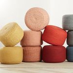 Product Image 4 for Grayton Indoor/ Outdoor Solid Heather Light Pink Cylinder Pouf from Jaipur 