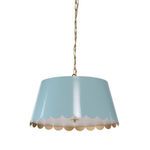 Mirasol Pendant shown from a slightly wider angle highlighting the links of the gold chain