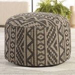 Product Image 2 for Renon Indoor/ Outdoor Tribal Black/ Light Taupe Cylinder Pouf from Jaipur 