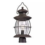 Product Image 1 for Village Lantern Collection 1 Light Outdoor Post Light In Weathered Charcoal from Elk Lighting