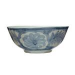 Product Image 1 for Hand Painted Stoneware Bowl with Floral Design, Blue and White from Creative Co-Op
