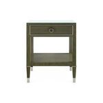 Product Image 2 for Morris 1-Drawer Side Table with Glass Top Deep Olive from Villa & House