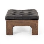 Product Image 4 for Halston Top Grain Leather Ottoman - Heirloom Black from Four Hands