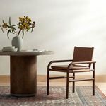 Product Image 2 for Bamba Wood-Framed Brown Leather Dining Chair from Four Hands