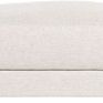 Dove Modular Sectional Ottoman in neutral Keland Pewter fabric with plush cushioning and block feet