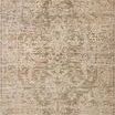 Traditional area rug with muted floral medallion pattern in smoke and natural tones