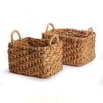 Product Image 1 for Eve Banana Leaf Baskets With Handles , Set Of 2 from Napa Home And Garden