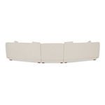 Back view of modular sectional highlighting the straight-lined design and gentle corner curves