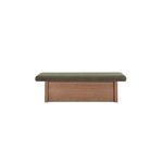 Gemma Storage Bench rear view showing walnut wood panel without cushion detail