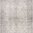 Margot Sage/Charcoal machine woven vintage style rug with intricate traditional patterns in muted sage, charcoal, and beig...