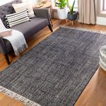 Product Image 3 for Reliance Hand-Woven Striped Wool Black / Charcoal Rug - 2' x 3' from Surya