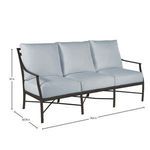 Product Image 2 for QS Monaco Sofa, Slate Gray with Linen Chambray Cushions from Summer Classics