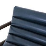 Close-up of upper section of chair back showing soft faux nubuck horizontal stripes