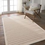 Product Image 13 for Theorem Indoor / Outdoor Striped Taupe / Cream Rug 8' x 10' from Jaipur 