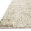 Close-up angled view highlighting the high-low texture and thickness of yarns on the Tallulah Natural Sage Rug