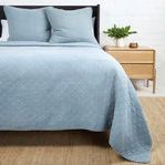 Product Image 1 for Huntington Cotton King Coverlet - Dusty Blue from Pom Pom at Home