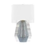 Alloway Table Lamp isolated on white background, centered front view of ceramic base and shade