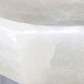 Close-up of the alabaster texture and smooth corner carving on the Waystone Bowl