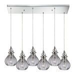Product Image 1 for Danica  Collection 6 Light Chandelier In Polished Chrome from Elk Lighting