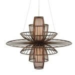 Product Image 3 for Benjiro Dark Brown Wrought Iron Chandelier from Currey & Company