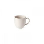 Vanilla-colored Pacifica mug with speckled fine stoneware and a rounded shape with handle