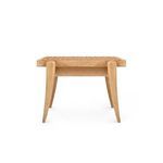 Bench front view showing rectangular frame and evenly spaced legs