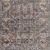 Narrow runner length of Rosemarie Graphite Multi rug showing full distressed antique pattern in vertical layout