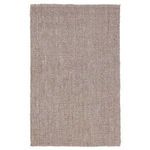 Rectangular Annello Handspun Jute Rug with chunky boucle weave in neutral natural beige tones