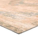 Close-up angled view highlighting the rug's jute and polyester texture and weave detail