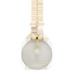 Falls Mills Pendant shown against white background with slightly closer crop on globe and chain