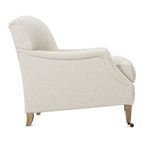 Side profile ensuring emphasis on rear leg shape and gently sloped backrest