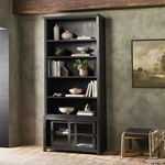 Product Image 25 for Admont Worn Black Veneer Traditional Bookcase from Four Hands