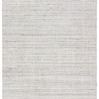 8x10 foot modern rug with cream, light gray, and subtle black horizontal stripes in a textured cut and loop polyester pile