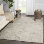 Product Image 5 for Verde Home by Tokyo Handmade Geometric Gray/ Ivory Rug from Jaipur 