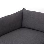 Tight view inside corner seat of the Westwood sectional highlighting plush back and seat cushions